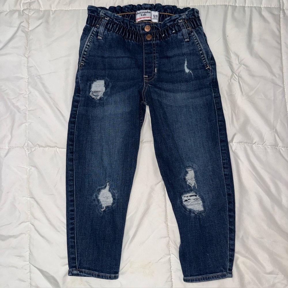 Abercrombie Kids Dark Blue Distressed Jeans